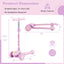 Trottinette Pliable pour Enfants avec Plateforme Extra Large et Roues LED - Violet