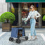 Folding Pet Stroller for Small & Medium Pets - Gray