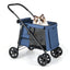 Folding Pet Stroller for Small & Medium Pets - Gray