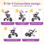 Folding Tricycle Baby Stroller with Reversible Seat - Pink