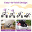 Folding Tricycle Baby Stroller with Reversible Seat - Pink