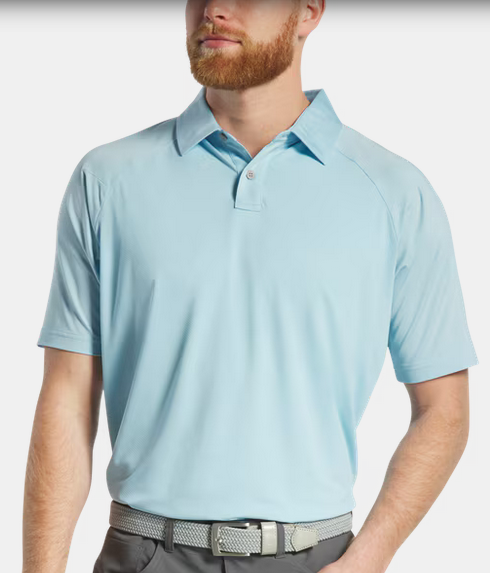 Polo de golf liso con mezcla de texturas FootJoy