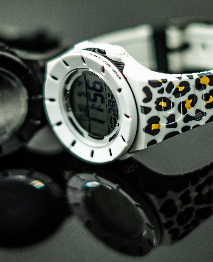 Coliseum Fit™ Forum - Cheetah Edition (White/Black) Adventure Watch - Korvel