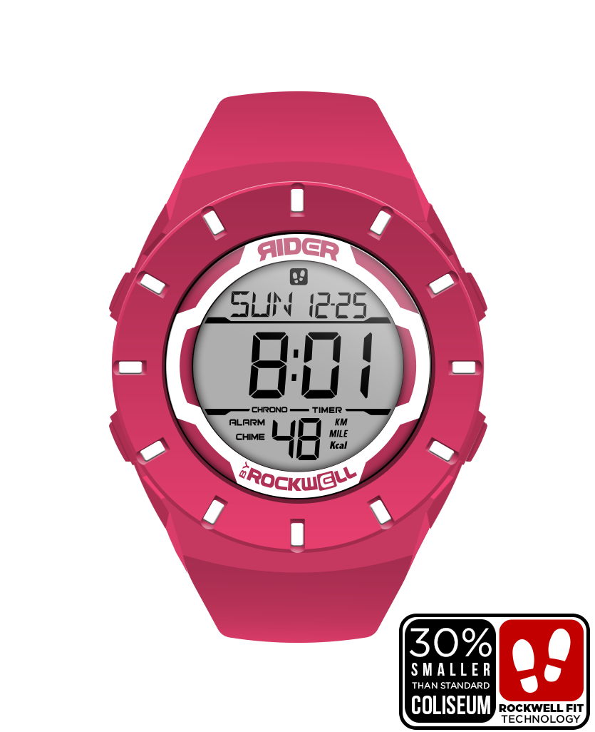 Coliseum Fit™ Forum Watch in Vibrant Pink and White - Korvel