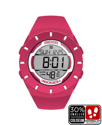 Coliseum Fit™ Forum Watch in Vibrant Pink and White - Korvel