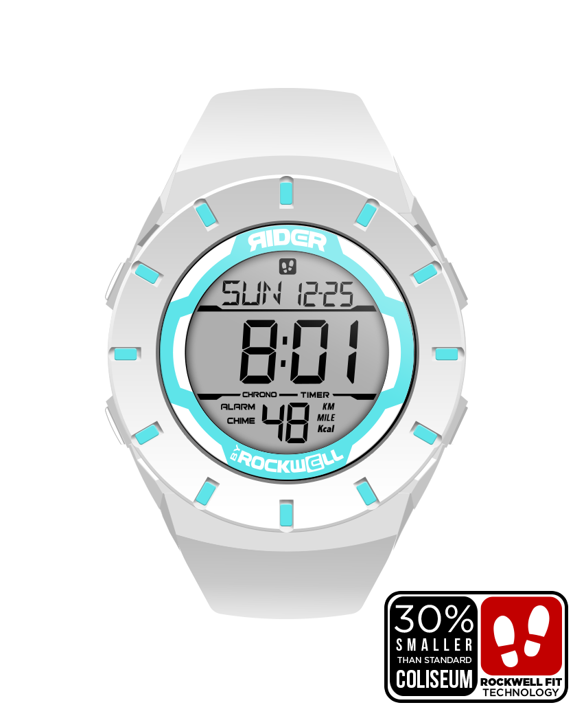 Coliseum Fit™ Forum Watch (White/Teal) - Unleash Your Inner Champion - Korvel