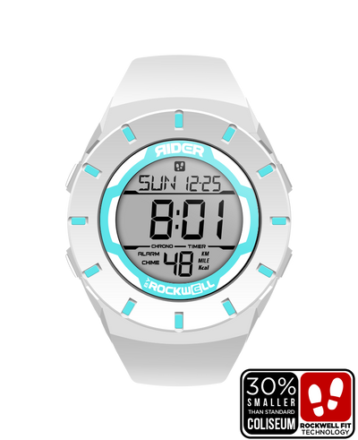 Coliseum Fit™ Forum Watch (White/Teal) - Unleash Your Inner Champion - Korvel