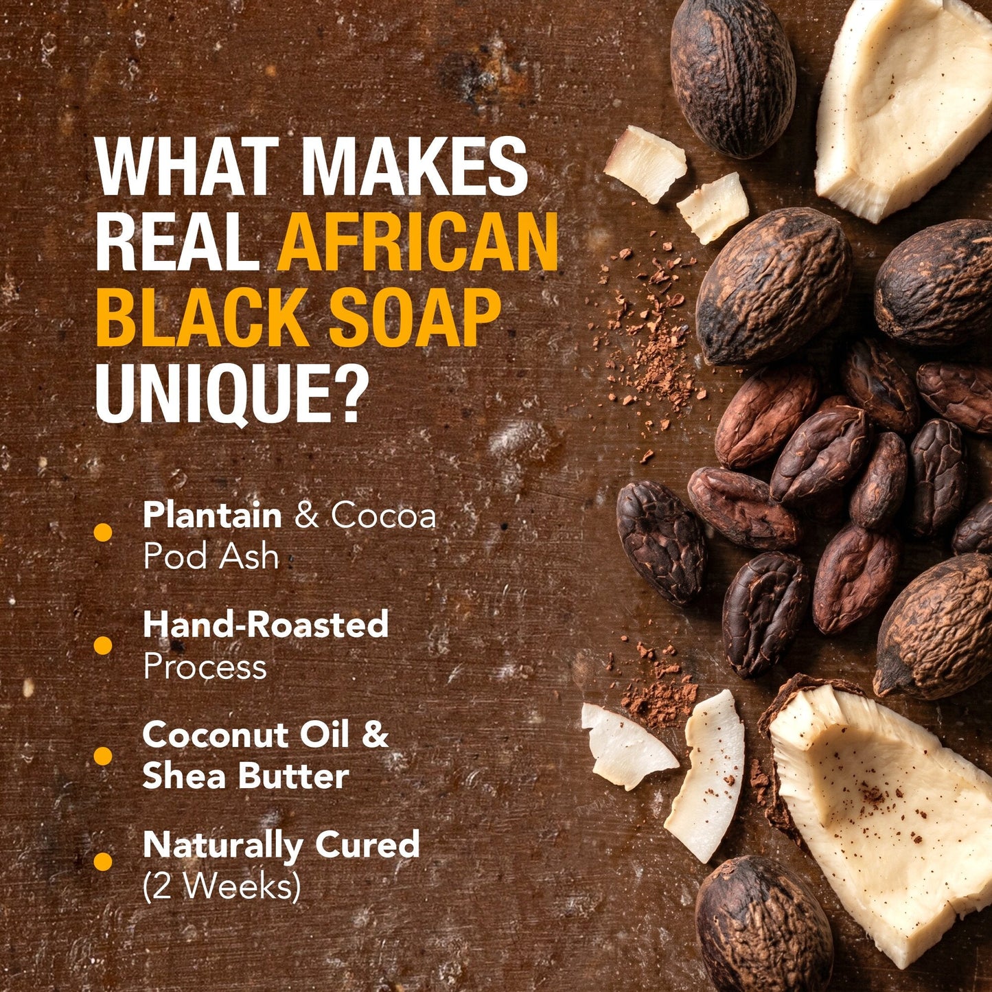 Ashanti Naturals 100% Savon Noir Africain - Sans Parfum
