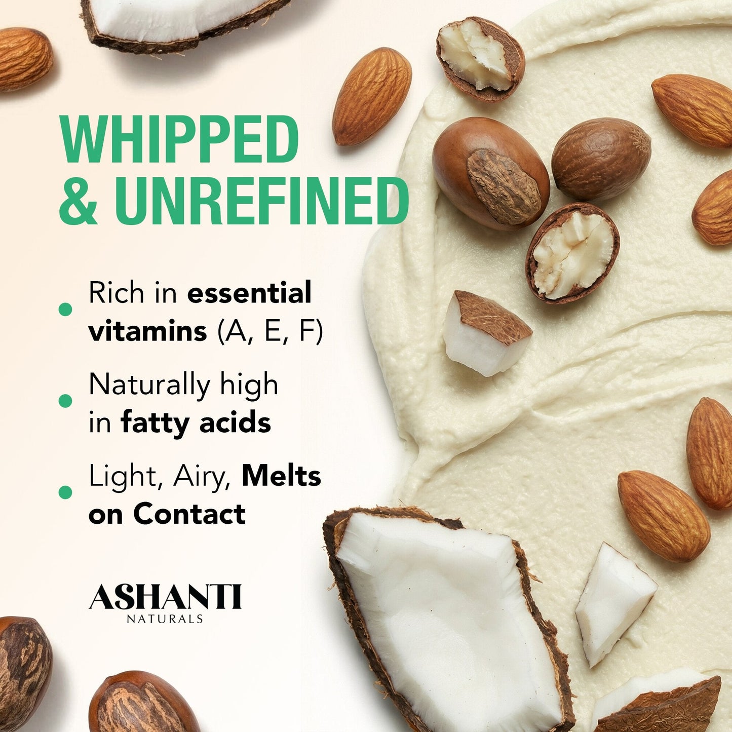 ASHANTI NATURALS Shea Souffle - Hidratante Sin Fragancia