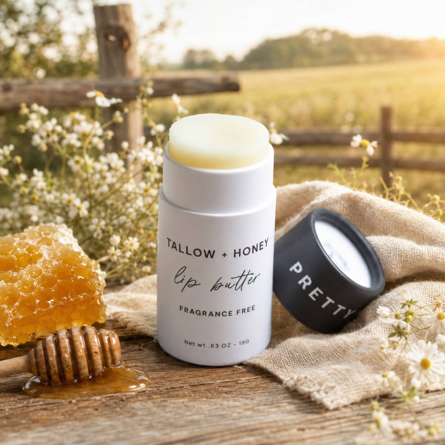 Nourishing Tallow & Honey Lip Butter in Eco-Friendly Travel Tubes