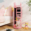 Armoire à bijoux pour enfants en miroir debout rose