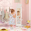 Armoire de Joyería para Niños con Espejo de Cuerpo Entero - Blanco