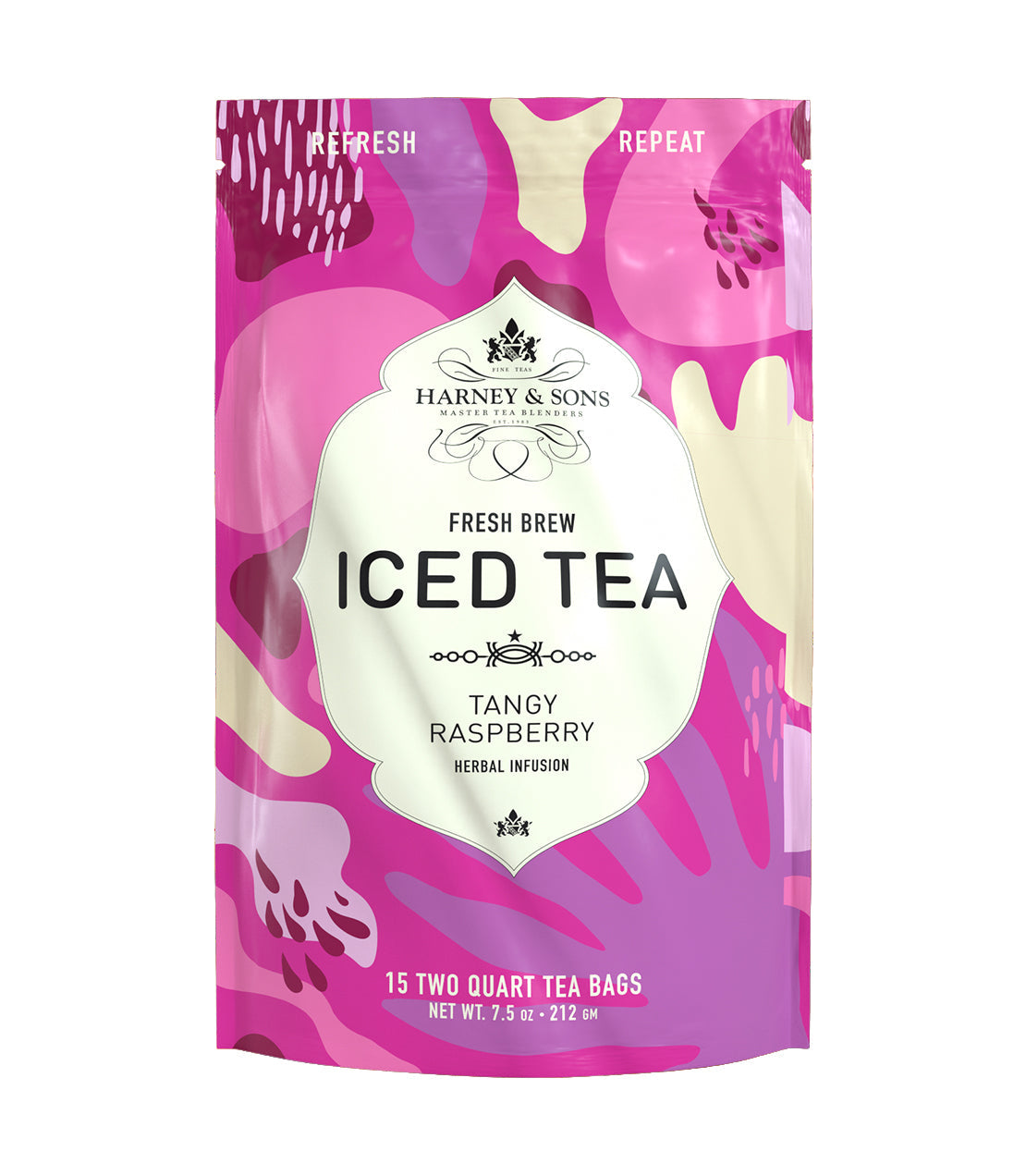 Té helado de hierbas de frambuesa de infusión fresca