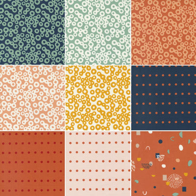 Ensemble de Fat Quarters Frisky - Ensemble de 12 tissus en coton premium