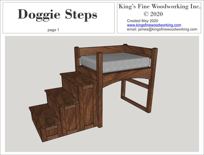 Premium Dog Steps Plan - Detailed 3D PDF