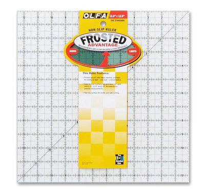 Frosted Acrylic Quilting Ruler 12.5in x 12.5in