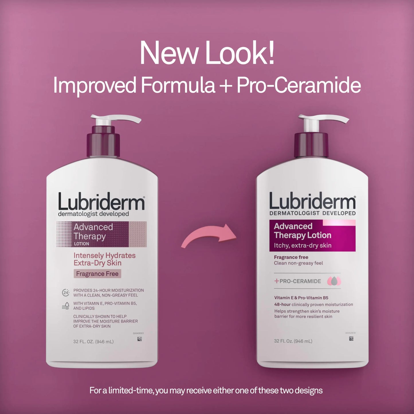 Loción Hidratante Lubriderm Advanced Therapy - 32 FL OZ
