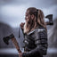 Odin's Edge: Custom Forged Norse Axe with 1095 Steel Blade & Handcrafted Ash Handle - Korvel
