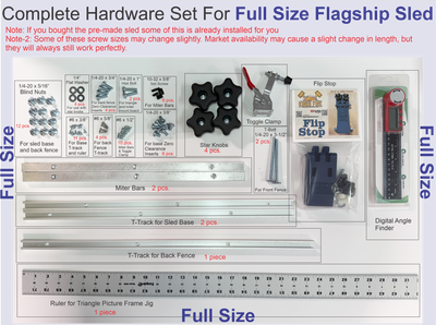 Complete Hardware Package for Table Saw Sled
