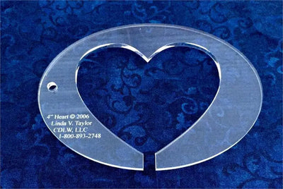 Plantilla Ovalada de 6 3/4" con Corazón de 4"