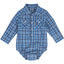 Cozy Blue Plaid Infant Onesie | Wrangler - Korvel