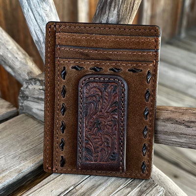 Genuine Leather Roughout Money Clip Wallet - Korvel
