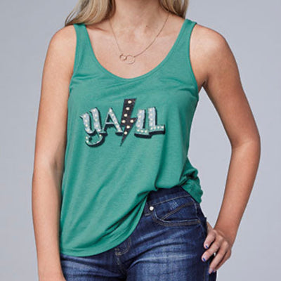 Stylish Turquoise Swing Tank Top for Women | Roper - Korvel