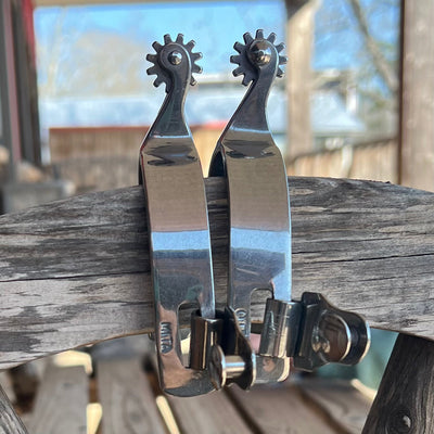 Premium Youth Stainless Steel Spurs with 12 Point Rowel - Korvel