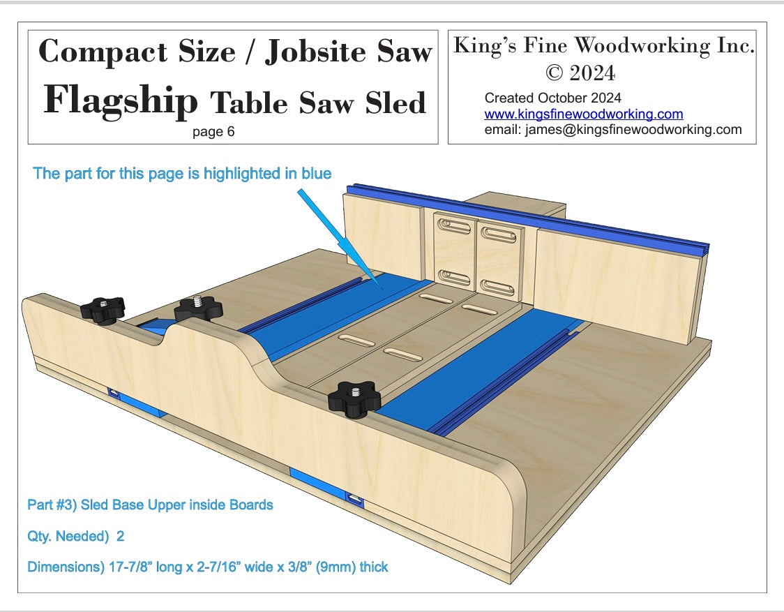 Ensemble supérieur de base intérieure pour scie à table compacte