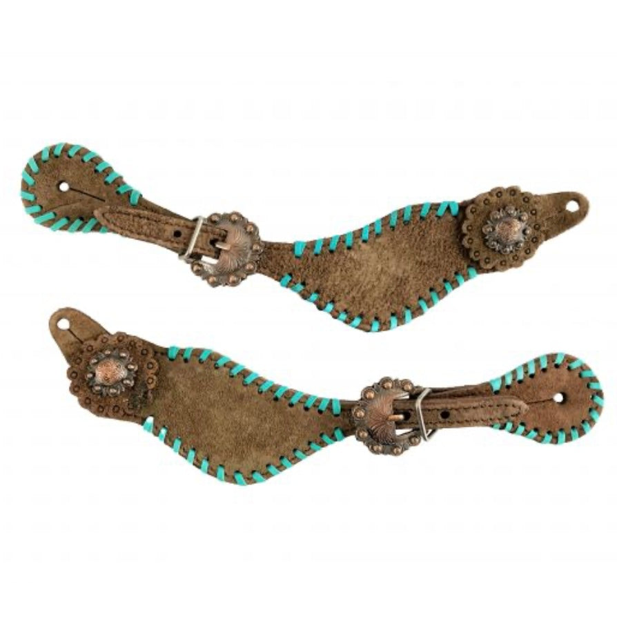 Turquoise-Embellished Spur Strap for Equestrian Style - Korvel