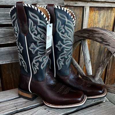 Ariat Women's Brown Showdown Boots with Navy Accents - Korvel