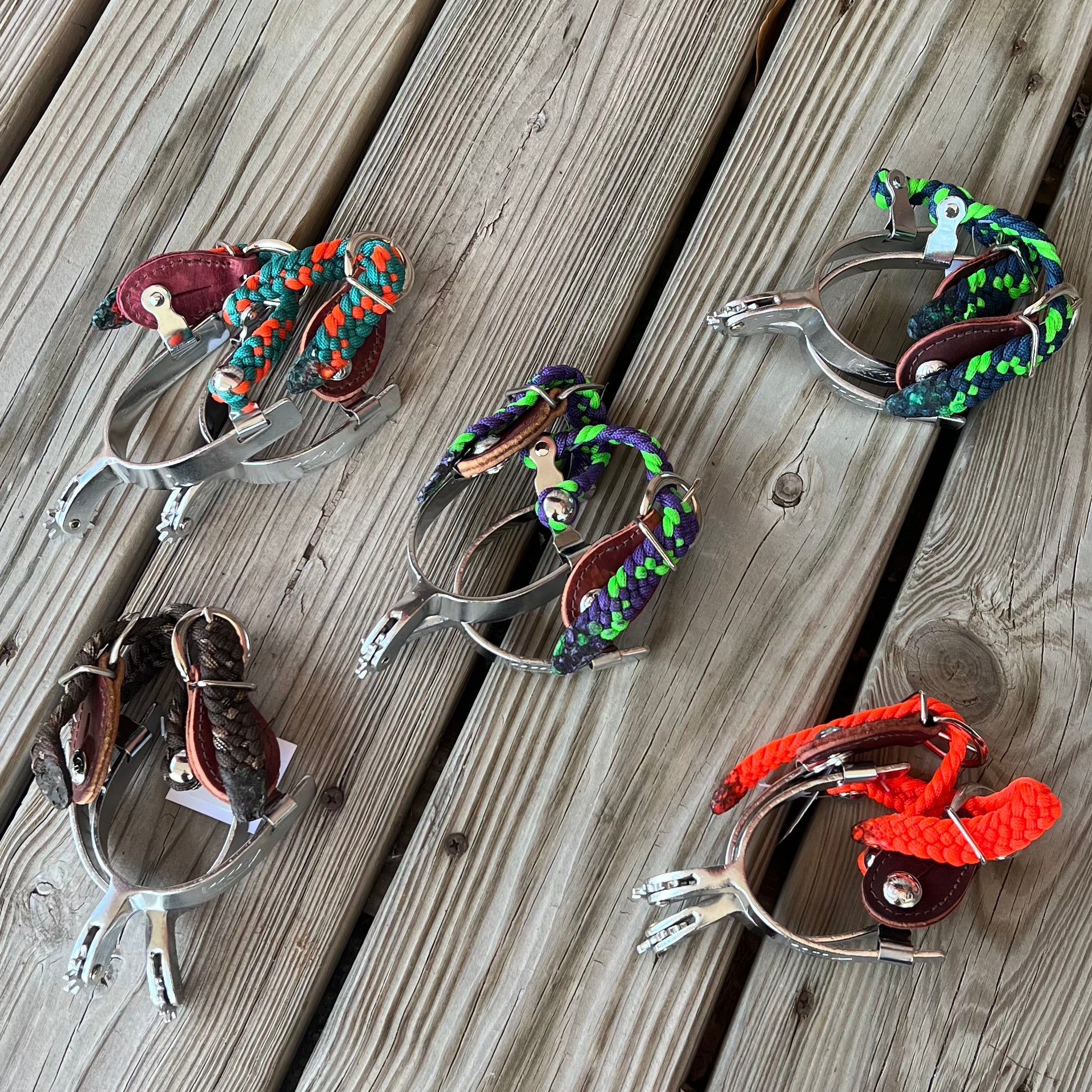 Colorful Kids Spur and Strap Set for Young Riders - Korvel