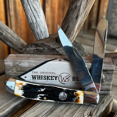 Premium Burnt Bone Trapper Knife - Korvel