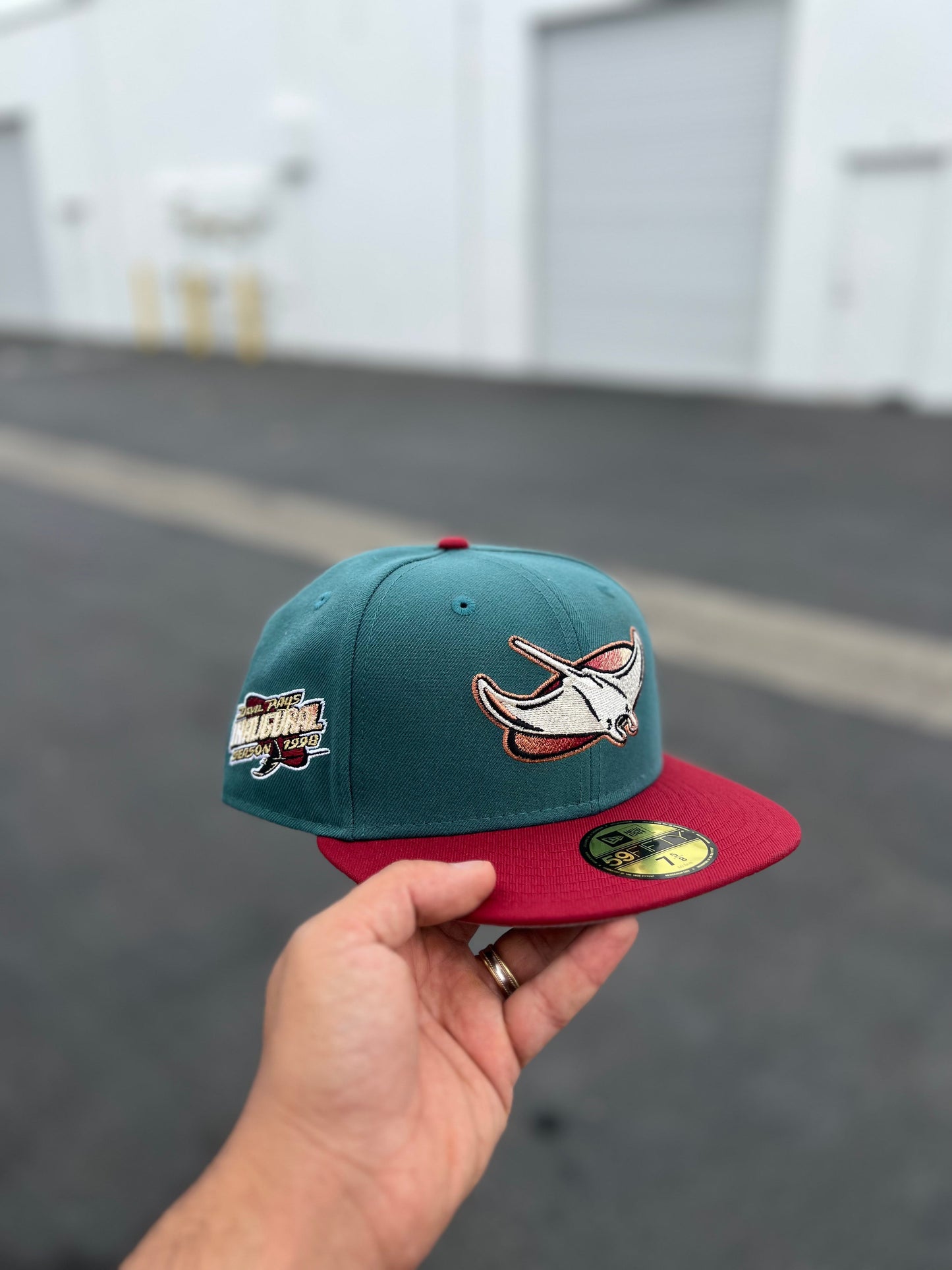 Tampa Bay Rays Pine/Cardinal 5950 Baseball Cap