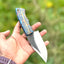 Premium Hunting Knife – 9" Handcrafted J2 Steel Blade with Epoxy Resin Grip & Leather Sheath - Korvel