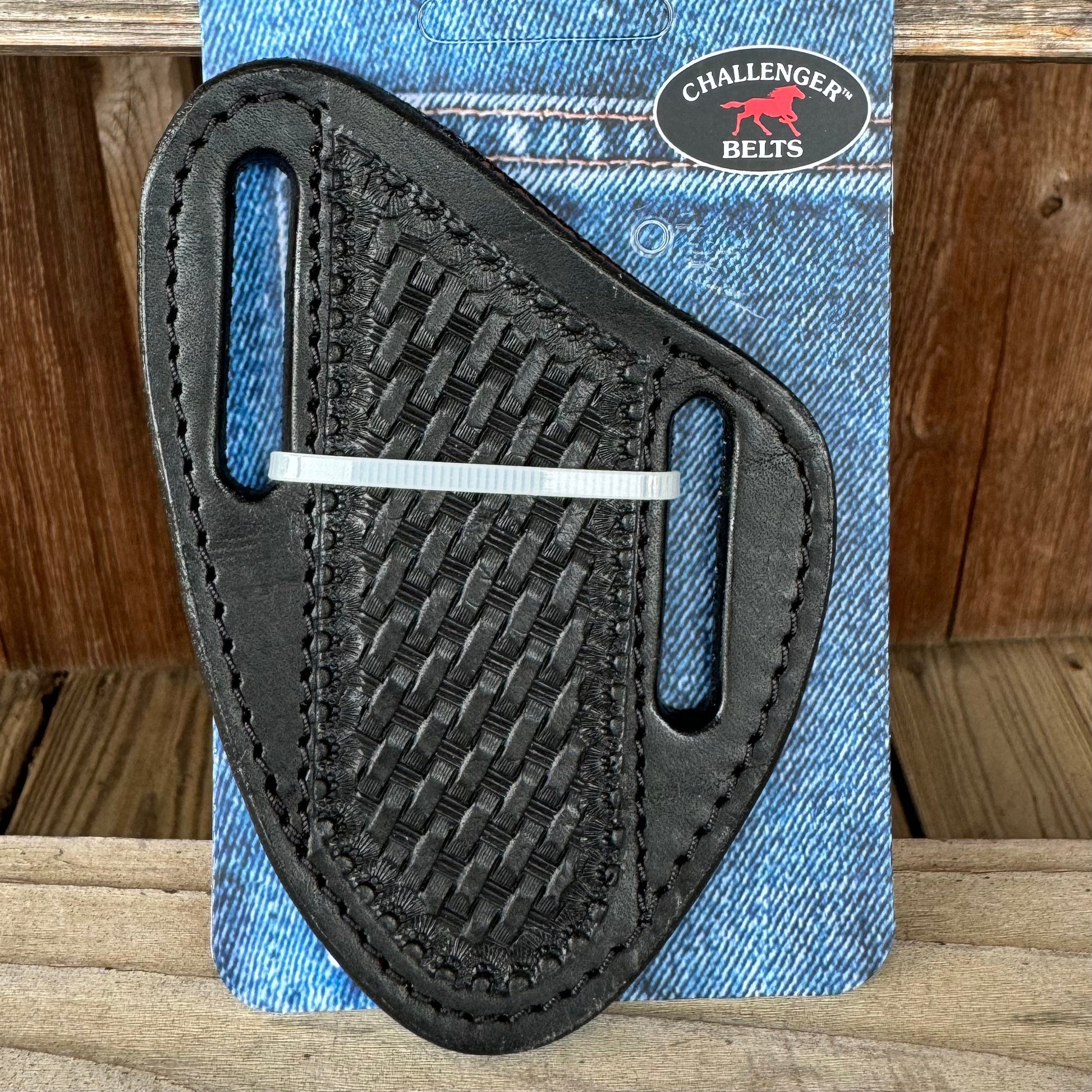 Premium Black Leather Knife Pouch | Challenger Series - Korvel
