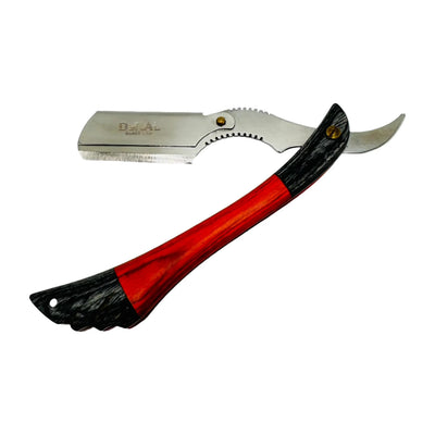 Dural Edge Heavy Duty Straight Razor with Unique Wood Handle