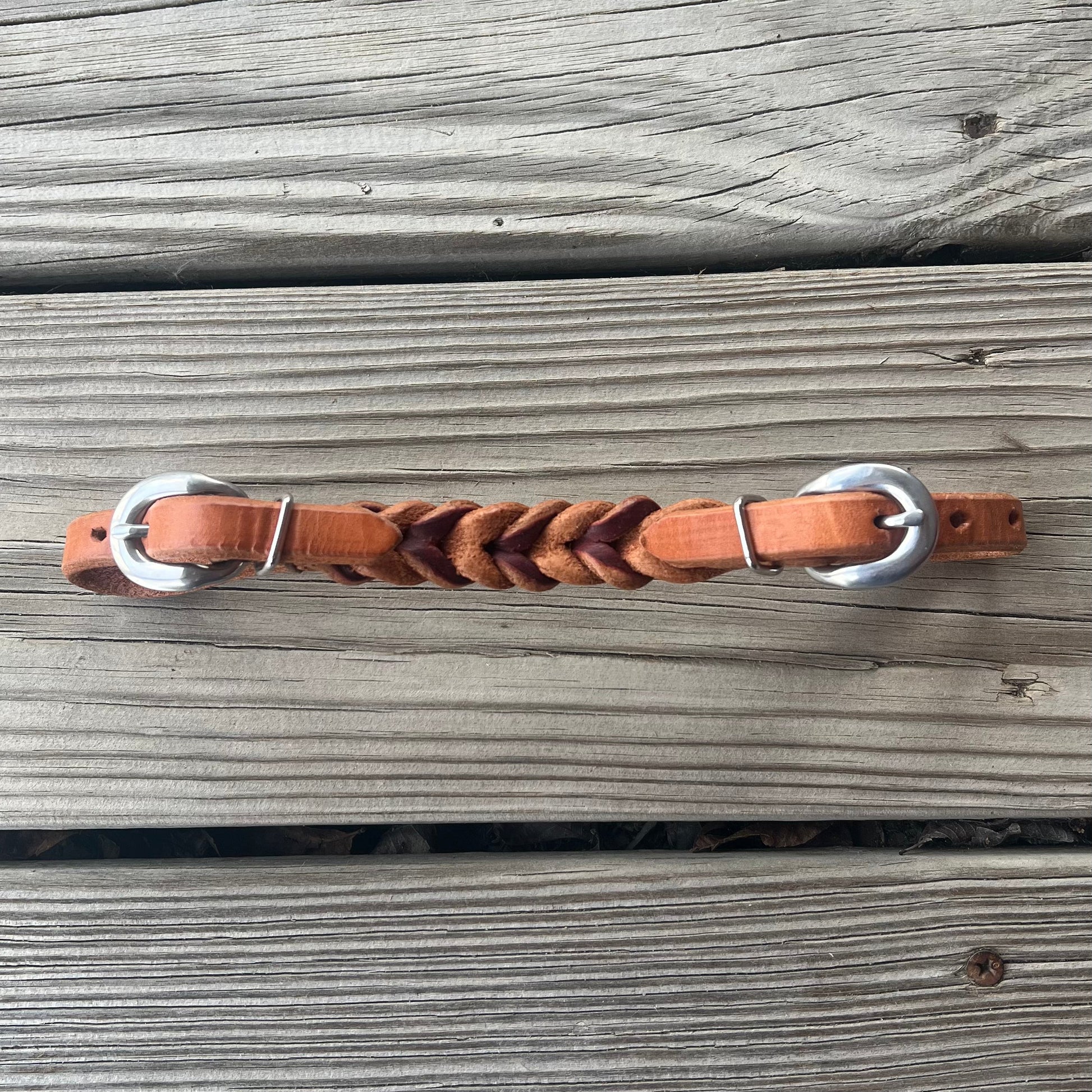Premium Braided Leather Curb Strap for Equestrian Use - Korvel
