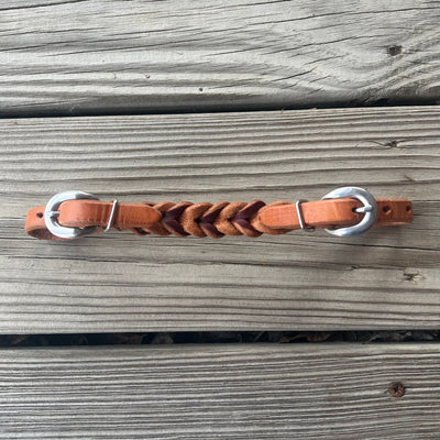 Premium Braided Leather Curb Strap for Equestrian Use - Korvel