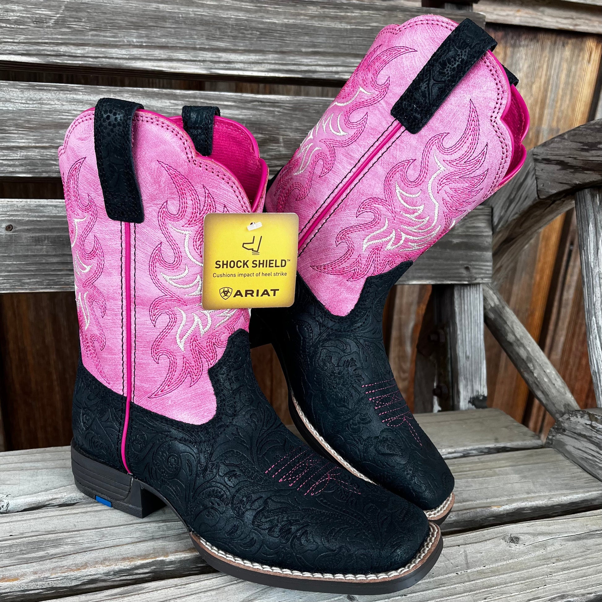 Ariat Kids' Pink Floral Outrider Boots - Korvel