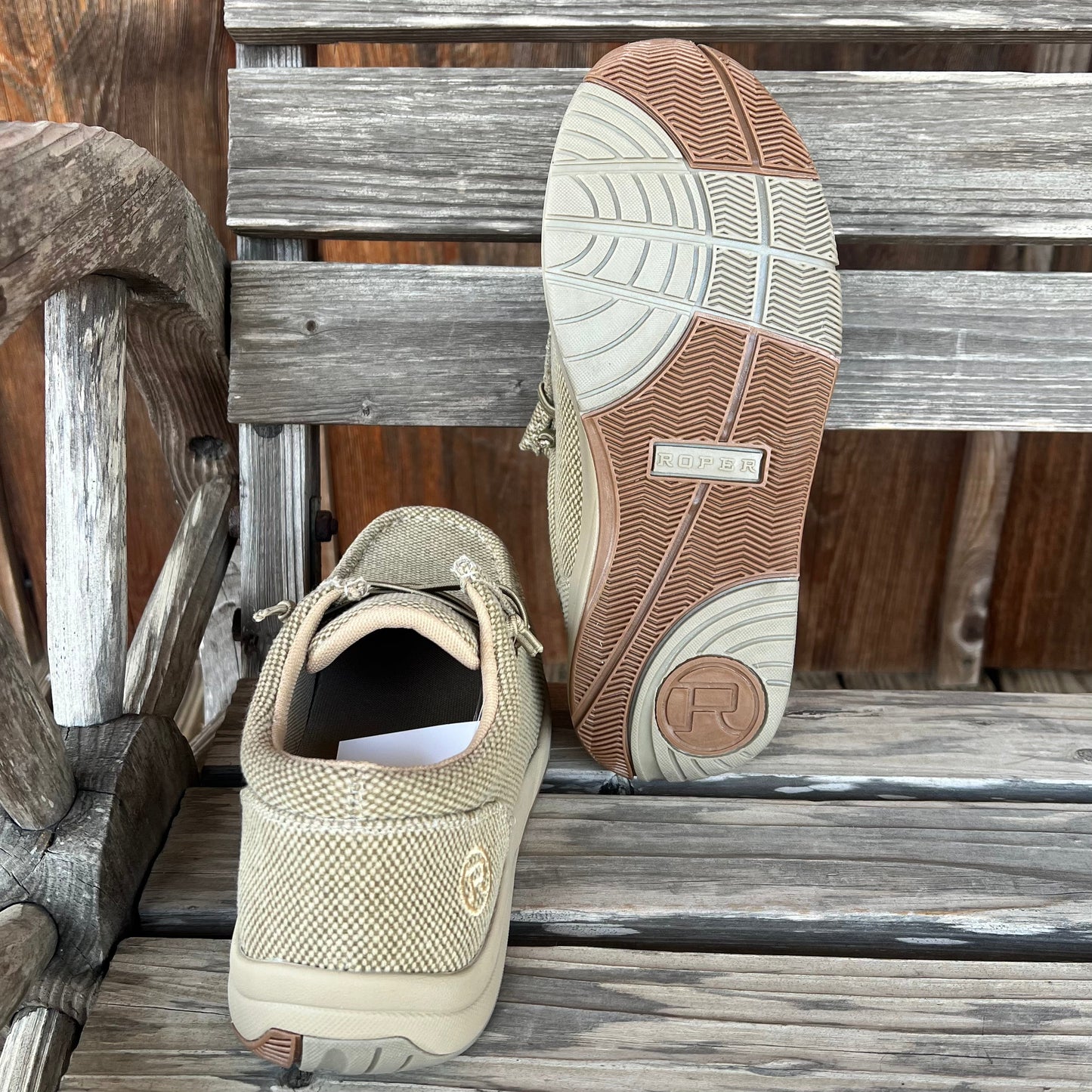 Roper Tan Canvas Chukka Shoes for Men - Korvel