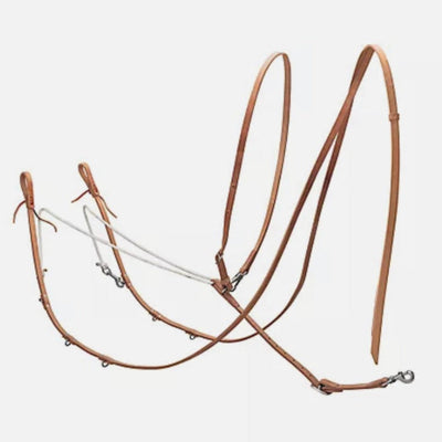 Premium Leather Split Rein German Martingale for Equestrian Training - Korvel