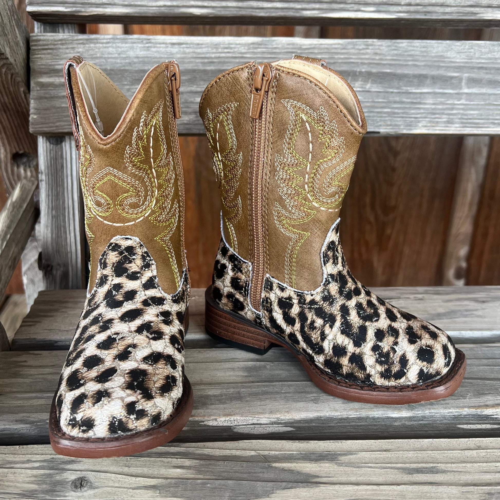 Vibrant Leopard Print Boots for Girls | Roper - Korvel