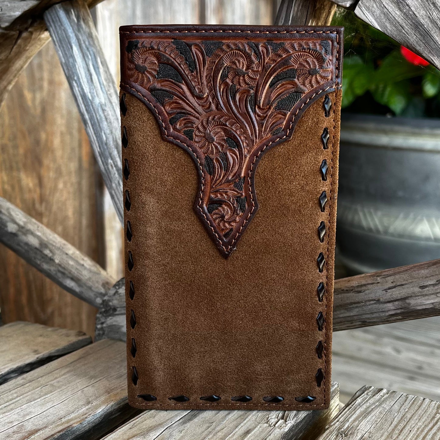 Genuine Leather Roughout Rodeo Wallet for Men - Korvel