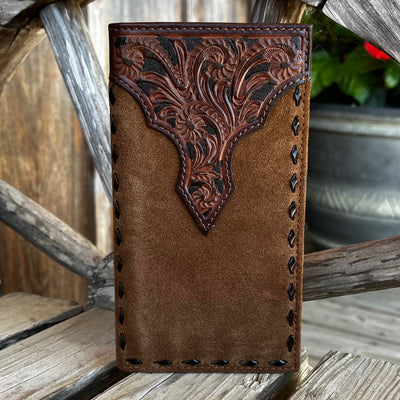 Genuine Leather Roughout Rodeo Wallet for Men - Korvel