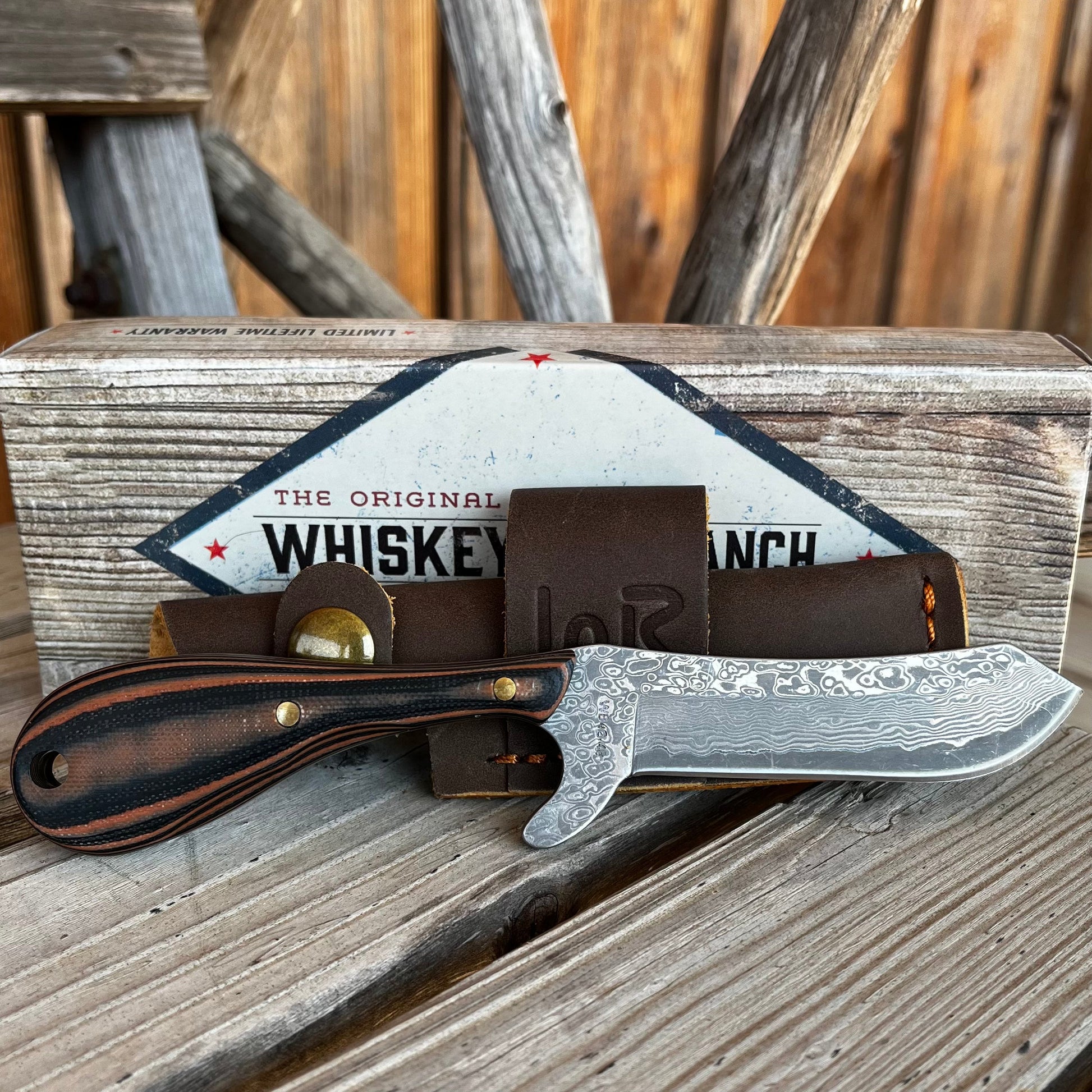 Premium Damascus Bullcutter Knife for Outdoor Adventures - Korvel