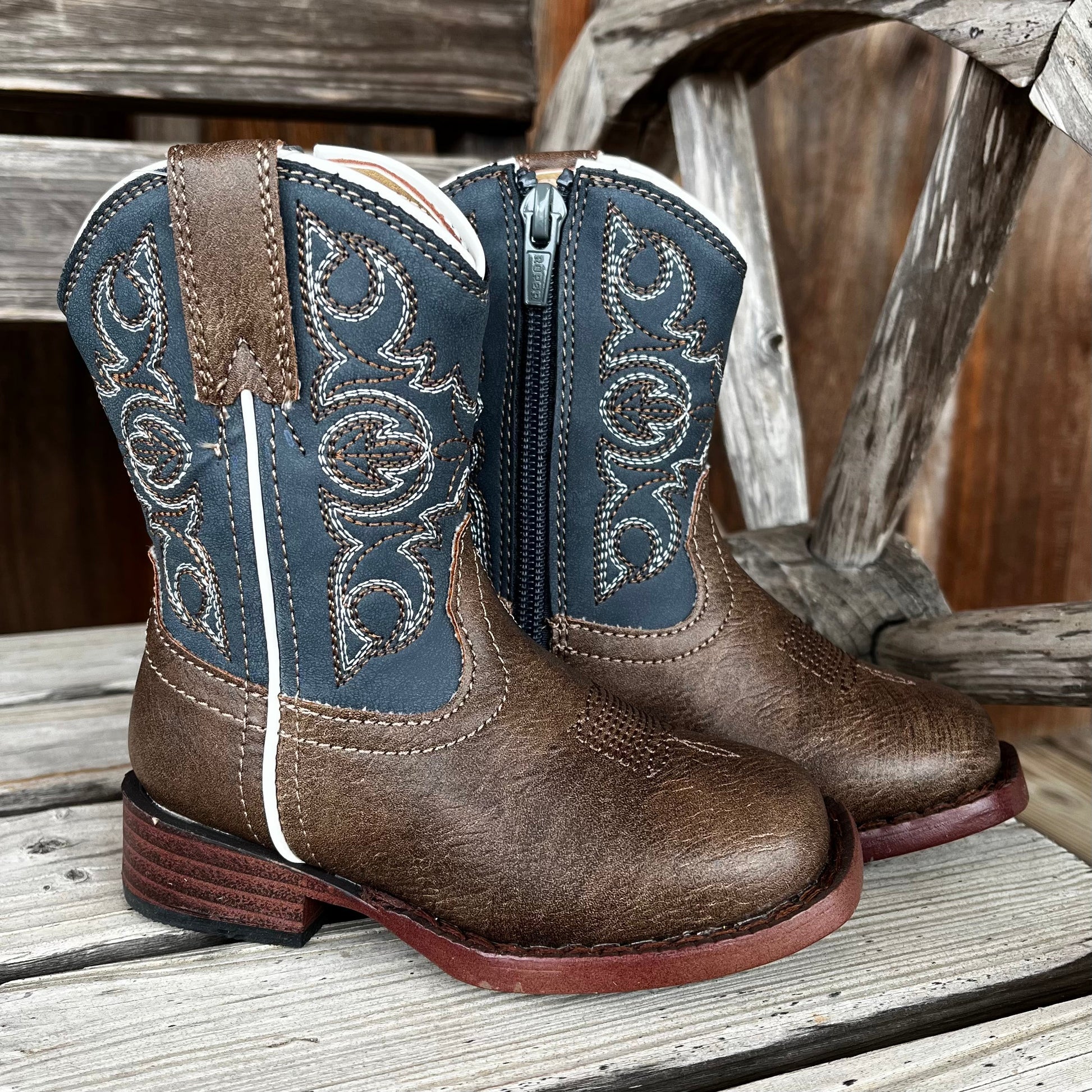 Ainsley Blue Roper Infant Boots for Boys - Korvel