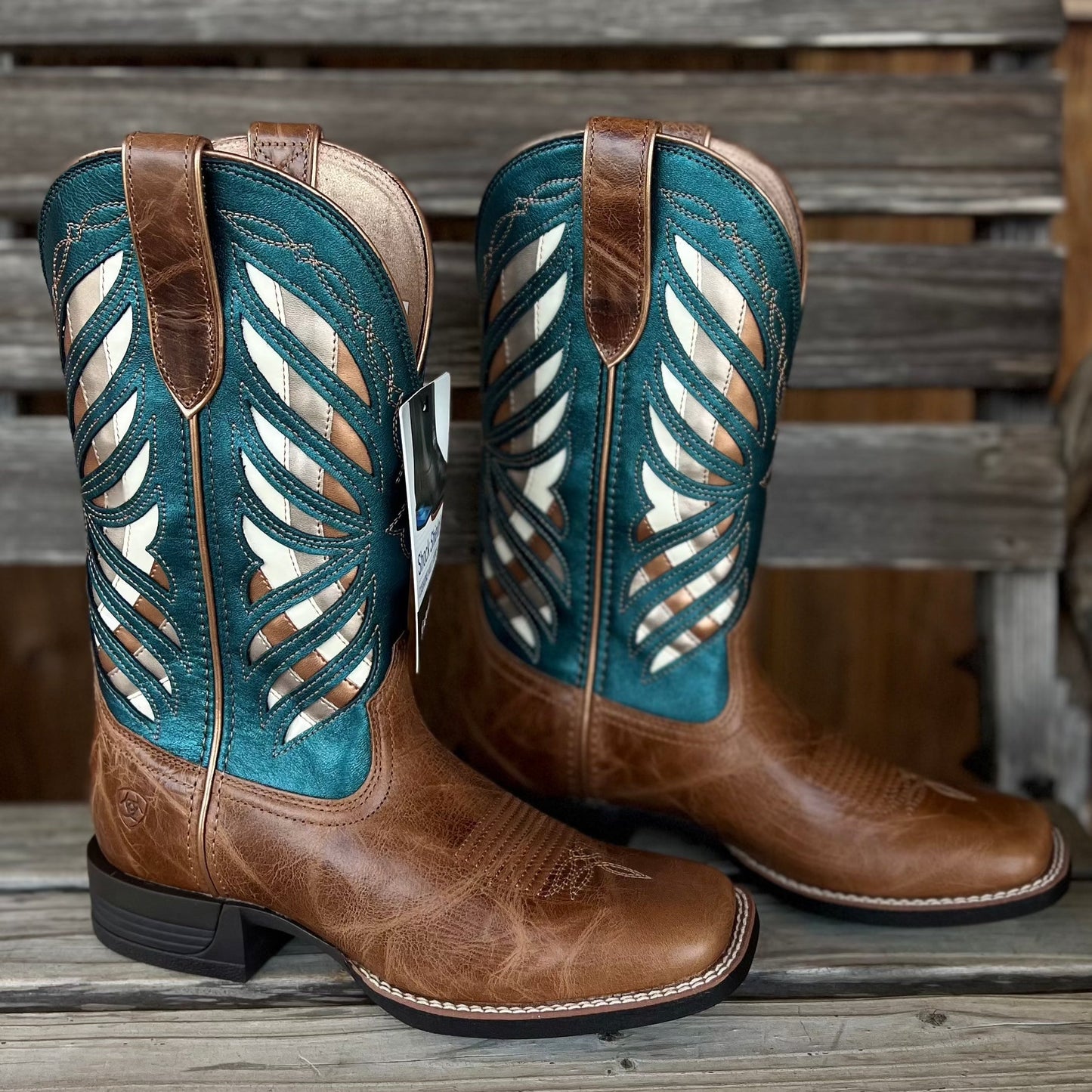 Ariat Women's Teal Longview Metallic Top - Korvel