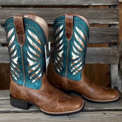 Ariat Women's Teal Longview Metallic Top - Korvel
