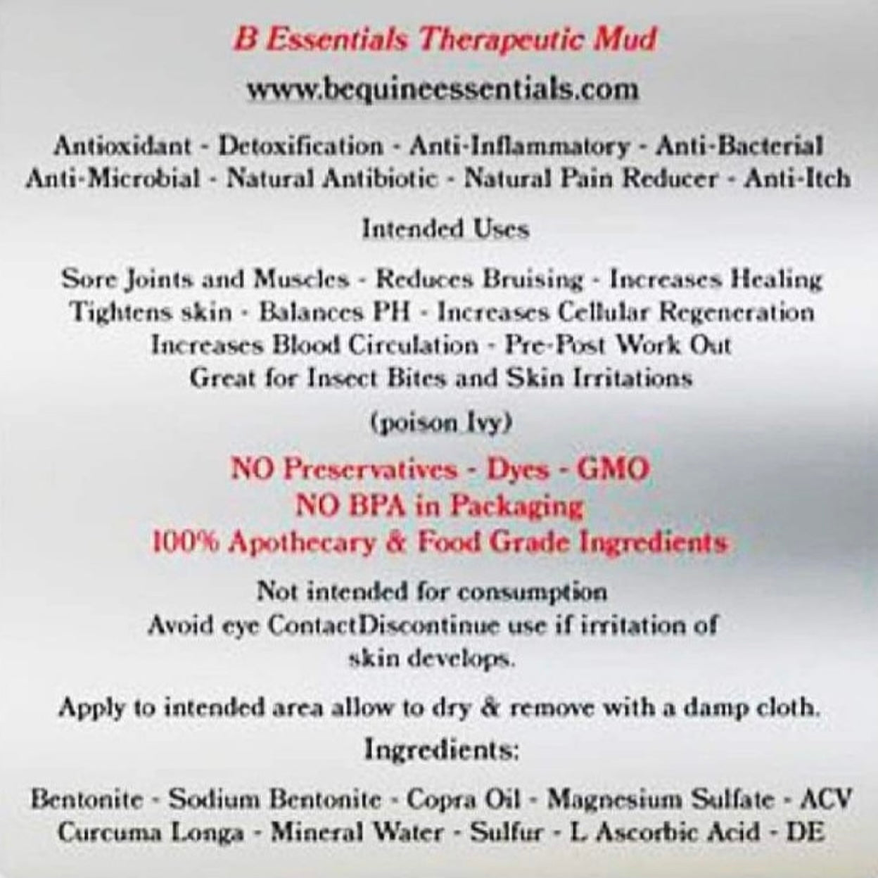 B Equine Essentials Therapeutic Mud Treatment - Korvel